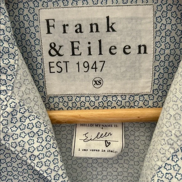 Frank & Eileen Eileen Mini Floral Print Modal Button Down Shirt Women's size XS - Picture 4 of 8
